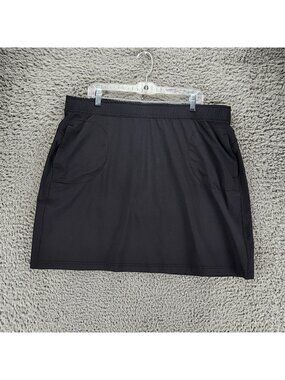 Eddie Bauer Skort Womens XL Black Active With Pockets Skirted Shorts Gorpcore